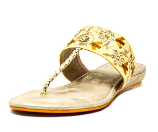 Scarlet V-Strap Embellished Flats